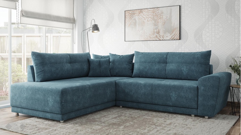 Ъглов диван Фабио с посока деним - изглед 1 - МебелМаг Ъглов диван Фабио с посока деним - изглед 1
