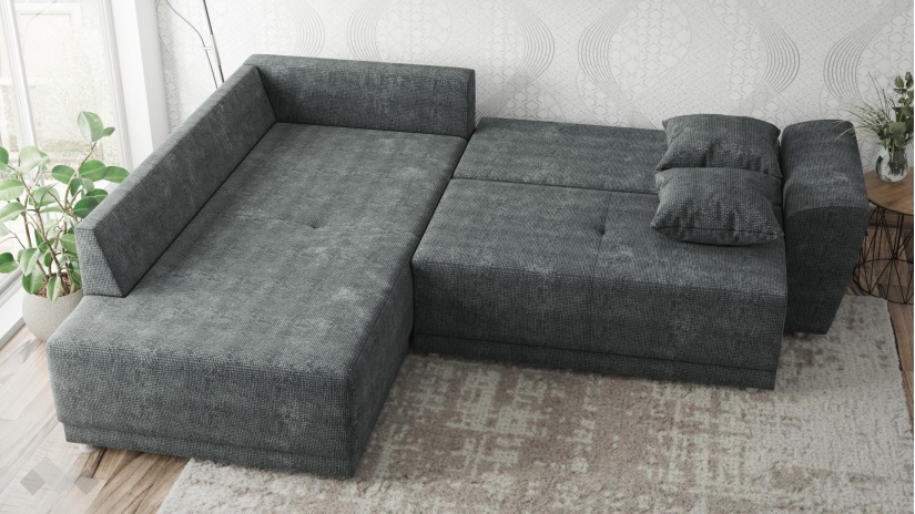 Ъглов диван Фабио с посока графит - изглед 4 - МебелМаг Ъглов диван Фабио с посока графит - изглед 4