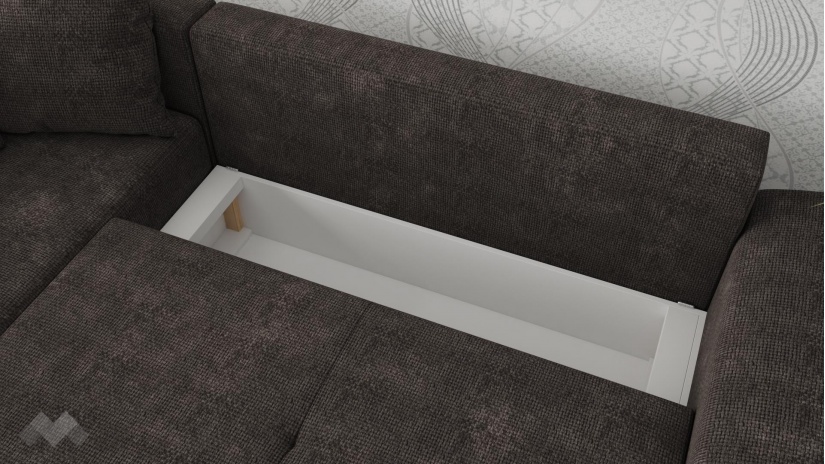 Ъглов диван Фабио с посока кафяв - изглед 3 - МебелМаг Ъглов диван Фабио с посока кафяв - изглед 3