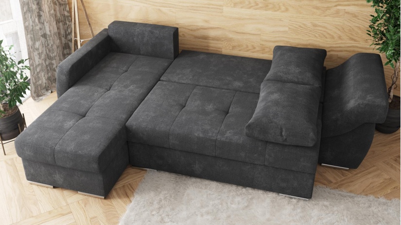 Ъглов диван Генуа с посока графит - изглед 5 - МебелМаг Ъглов диван Генуа с посока графит - изглед 5