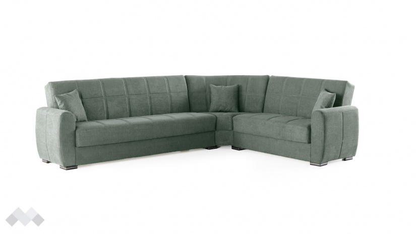 Ъглов диван Гранд универсален ъгъл зелен - изглед 3 - МебелМаг Ъглов диван Гранд универсален ъгъл зелен - изглед 3