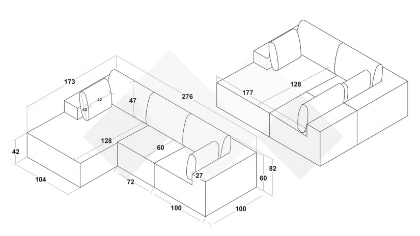Ъглов диван Компакт с посока антрацит - изглед 10 - МебелМаг Ъглов диван Компакт с посока антрацит - изглед 10
