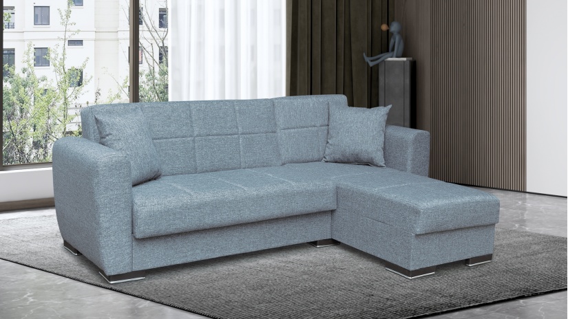 Ъглов диван Лагос универсален ъгъл сив - изглед 1 - МебелМаг Ъглов диван Лагос универсален ъгъл сив - изглед 1