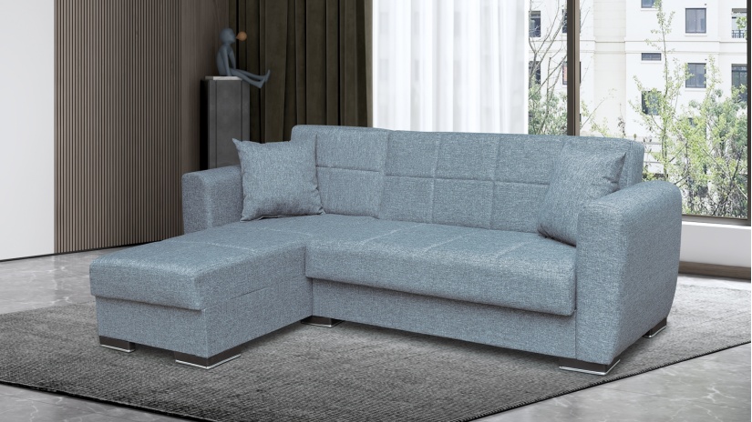 Ъглов диван Лагос универсален ъгъл сив - изглед 2 - МебелМаг Ъглов диван Лагос универсален ъгъл сив - изглед 2