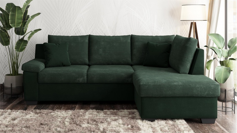 Ъглов диван Мери с посока зелен - изглед 2 - МебелМаг Ъглов диван Мери с посока зелен - изглед 2