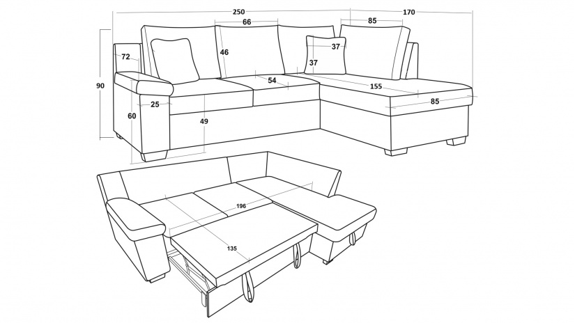 Ъглов диван Мери с посока зелен - изглед 5 - МебелМаг Ъглов диван Мери с посока зелен - изглед 5