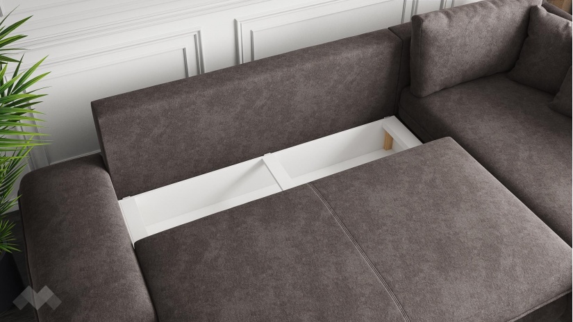 Ъглов диван Монтело с посока кафяв - изглед 3 - МебелМаг Ъглов диван Монтело с посока кафяв - изглед 3