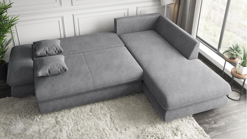 Ъглов диван Монтело с посока сив - изглед 4 - МебелМаг Ъглов диван Монтело с посока сив - изглед 4