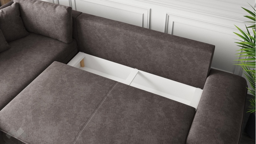 Ъглов диван Монтело с посока кафяв - изглед 3 - МебелМаг Ъглов диван Монтело с посока кафяв - изглед 3