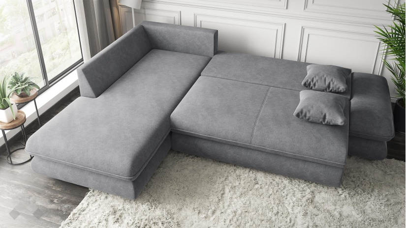 Ъглов диван Монтело с посока сив - изглед 4 - МебелМаг Ъглов диван Монтело с посока сив - изглед 4