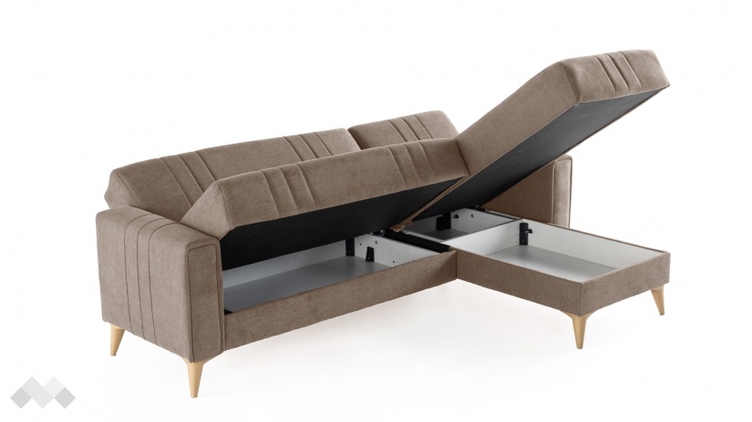 Ъглов диван Омега универсален ъгъл кафяв - изглед 7 - МебелМаг Ъглов диван Омега универсален ъгъл кафяв - изглед 7