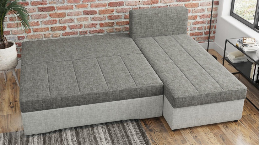 Ъглов диван Селин сив със светло сиво - изглед 9 - МебелМаг Ъглов диван Селин сив със светло сиво - изглед 9