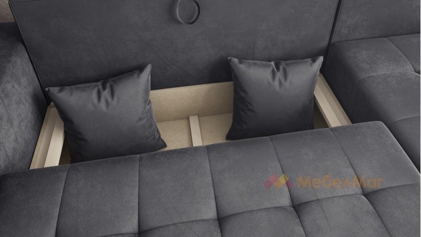 Ъглов диван Сингъл с посока сив - изглед 3 - МебелМаг Ъглов диван Сингъл с посока сив - изглед 3