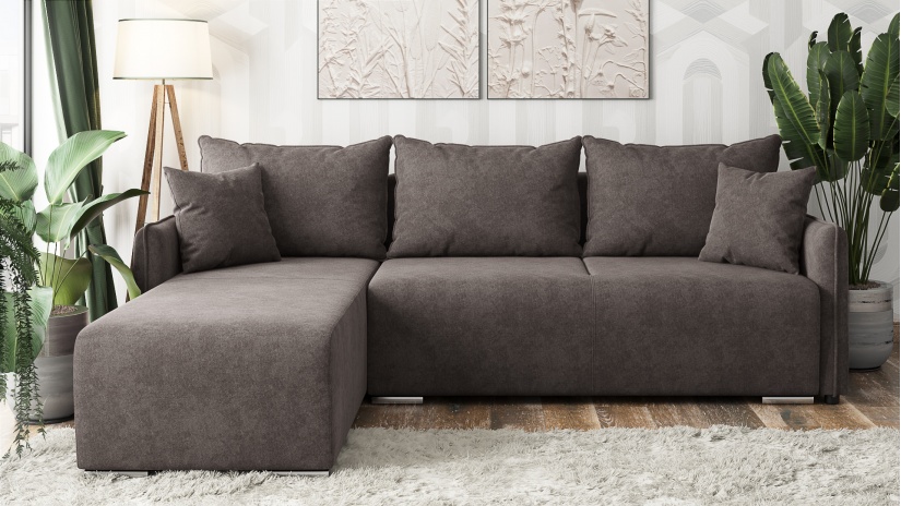 Ъглов диван Венто универсален ъгъл кафяв - изглед 2