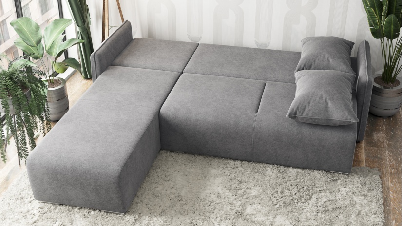 Ъглов диван Венто универсален ъгъл сив - изглед 4 - МебелМаг Ъглов диван Венто универсален ъгъл сив - изглед 4