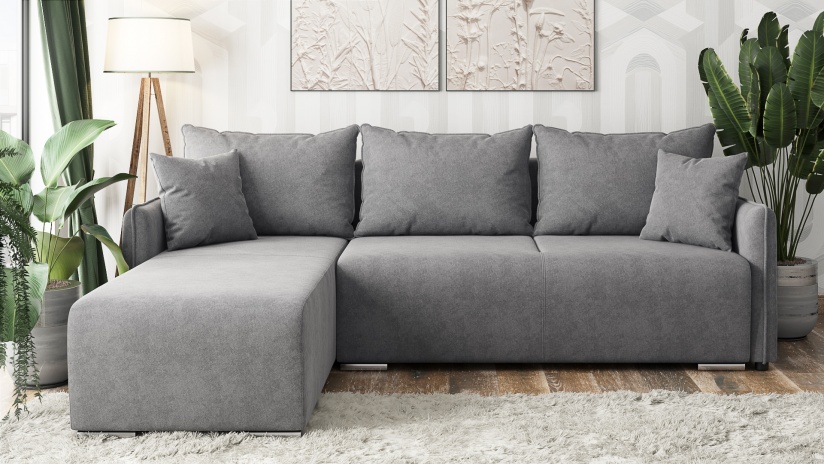Ъглов диван Венто универсален ъгъл сив - изглед 2 - МебелМаг Ъглов диван Венто универсален ъгъл сив - изглед 2