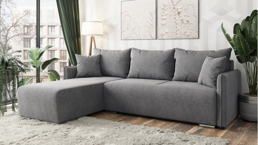 Ъглов диван Венто универсален ъгъл сив - изглед 1 - МебелМаг Ъглов диван Венто универсален ъгъл сив - изглед 1