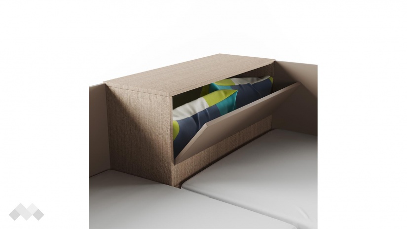 Ъглови легла Джорджия мока с лате - изглед 4 - МебелМаг Ъглови легла Джорджия мока с лате - изглед 4