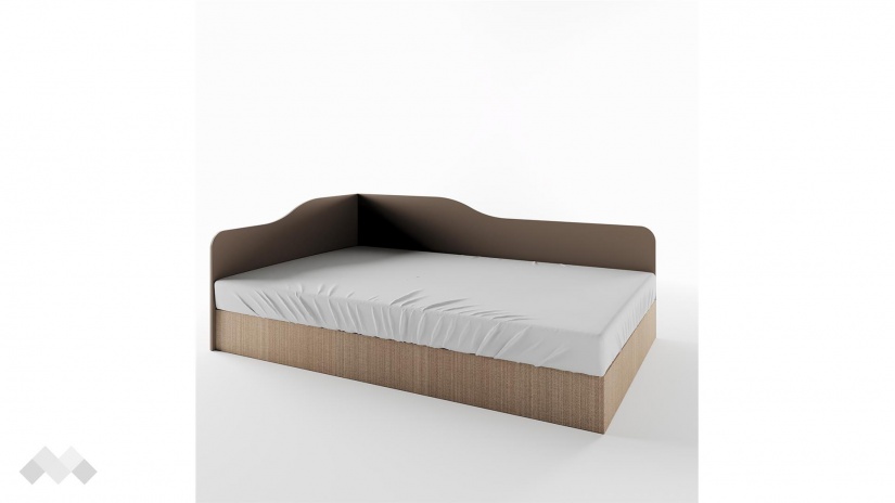 Ъглово легло 120/190 Тексас с включен матрак Бонел 120/190 мока с лате - изглед 1 - МебелМаг Ъглово легло 120/190 Тексас с включен матрак Бонел 120/190 мока с лате - изглед 1