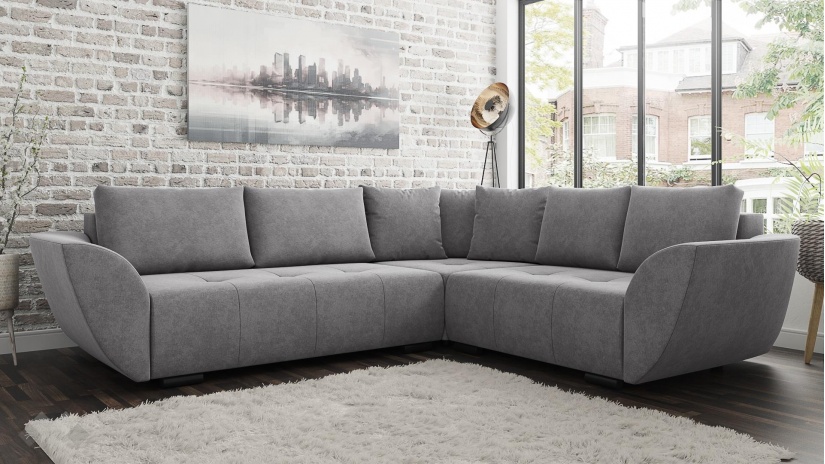 Ъглов диван Сиера с посока сив - изглед 1