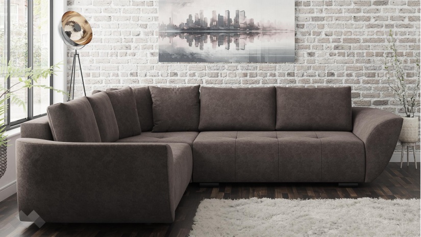 Ъглов диван Сиера с посока кафяв - изглед 2