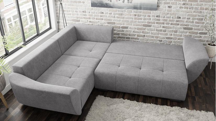 Ъглов диван Сиера с посока сив - изглед 4 - МебелМаг Ъглов диван Сиера с посока сив - изглед 4