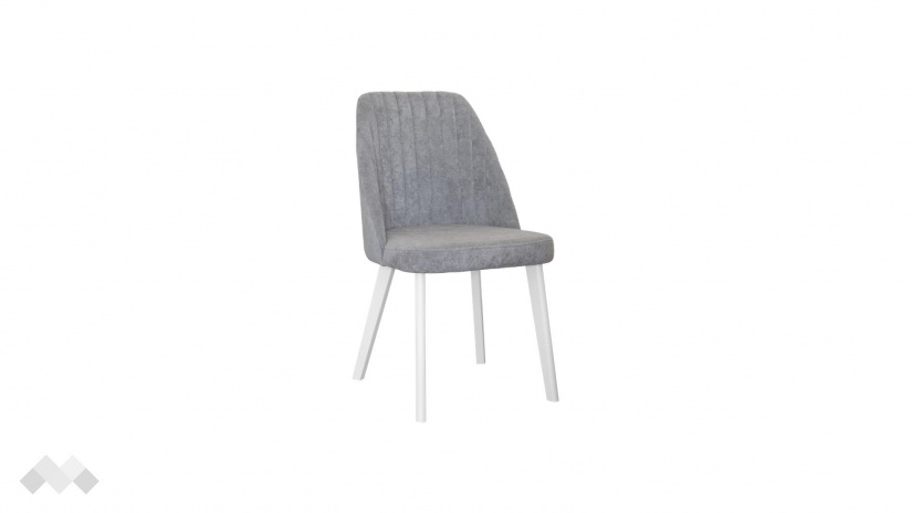 Трапезен стол Мелани сив с бяло - изглед 2 - МебелМаг Трапезен стол Мелани сив с бяло - изглед 2