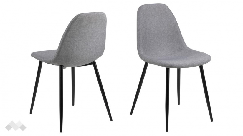 Трапезен стол Уилма светло сив - изглед 2 - МебелМаг Трапезен стол Уилма светло сив - изглед 2